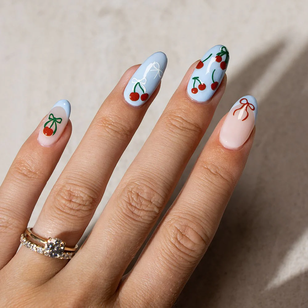 Cherries and Bows Nail Stickers - Image 3